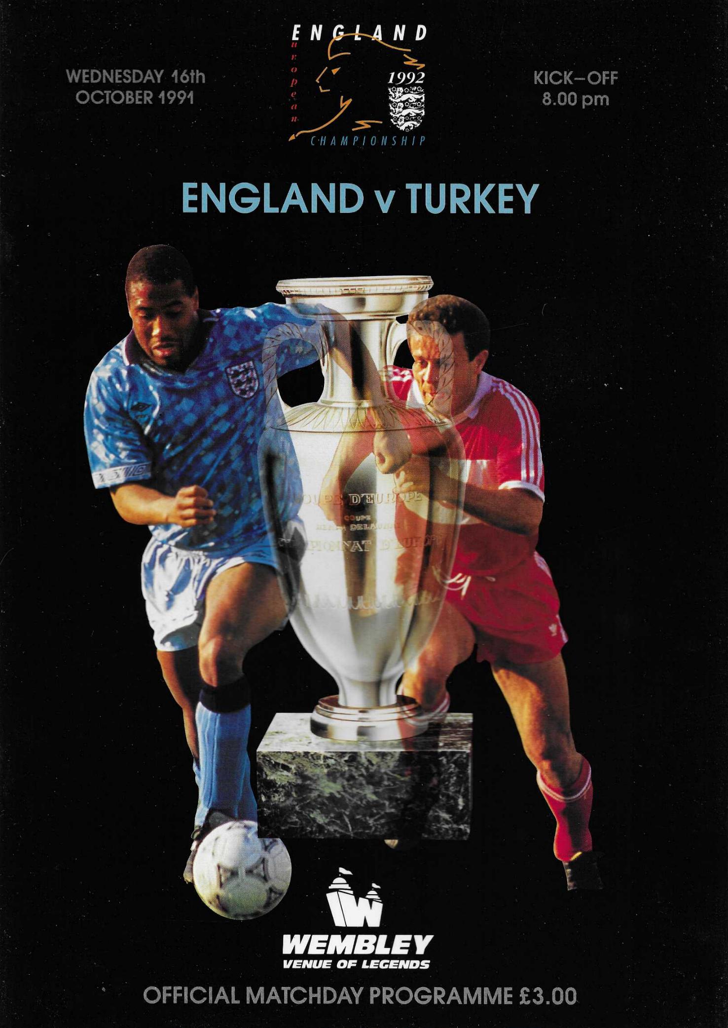 1991 - ENGLAND v TURKEY
